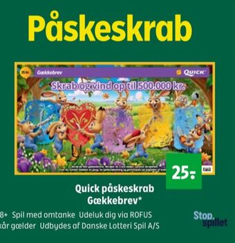 Coop 365 Danske spil skrabelod tilbud