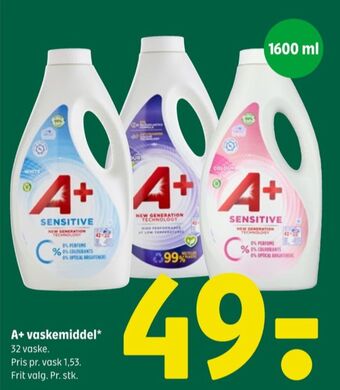 Coop 365 A+ vaskemiddel-flydende tilbud
