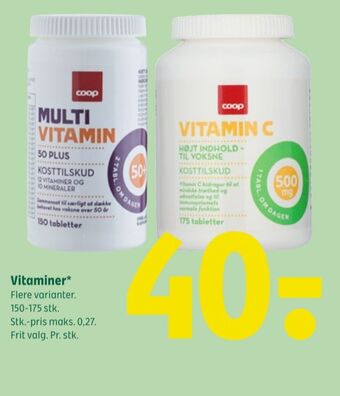 Coop 365 Coop vitaminer tilbud
