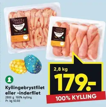 Bilka Kyllingebrystfilet el. inderfilet tilbud