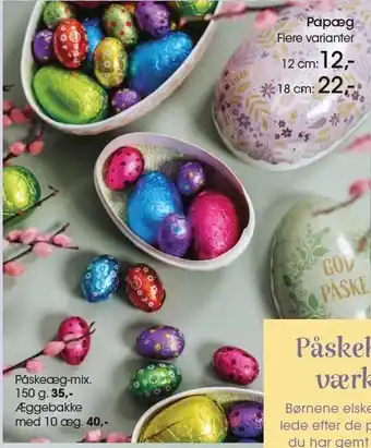 Bilka Papæg el. påskeæg-mix el. æggebakke m. 10 æg tilbud