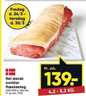 Bilka Hel dansk ovnklar flæskesteg tilbud