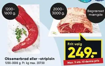 Oksemørbrad el. striploin