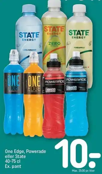 One edge, powerade eller state