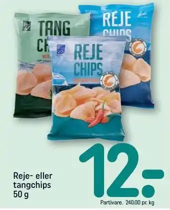 REMA 1000 Reje- eller tangchips tilbud