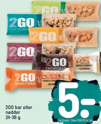 REMA 1000 2go bar eller nødder tilbud