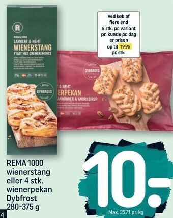 REMA 1000 Rema 1000 wienerstang eller 4 stk. wienerpekan tilbud