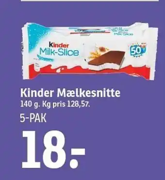 SPAR Kinder mælkesnitte tilbud