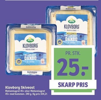 SPAR Klovborg skiveost tilbud