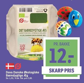 Dava danske økologiske bæredygtige æg
