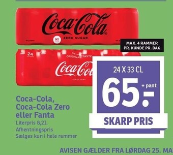 SPAR Coca-cola, coca-cola zero eller fanta tilbud