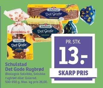 SPAR Schulstad det gode rugbrød tilbud