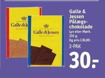 Galle & jessen pålægschokolade