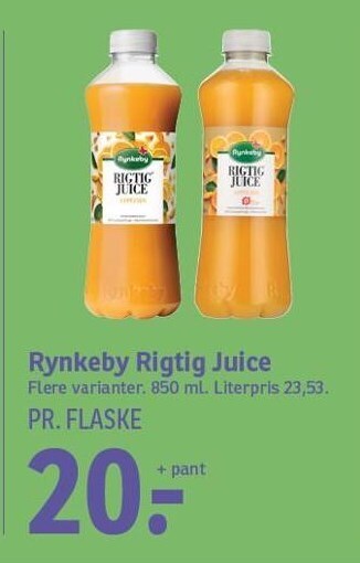 SPAR Rynkeby rigtig juice tilbud