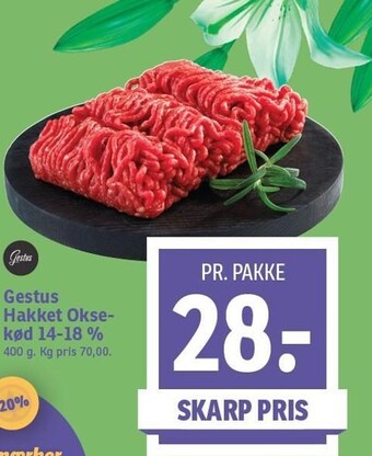 SPAR Gestus hakket oksekød 14-18% tilbud