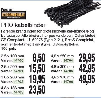 Pro kabelbinder