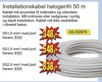 Harald Nyborg Installationskabel halogenfri 50 m tilbud