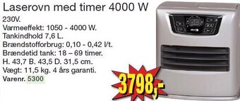 Laserovn med timer 4000 w
