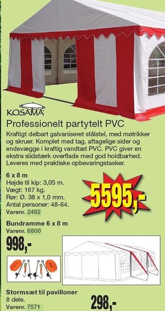Harald Nyborg Kosama professionelt partytelt pvc tilbud