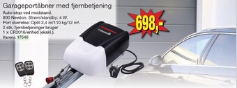 Harald Nyborg Garageportåbner med fjernbetjening tilbud