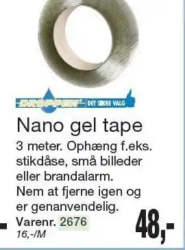 Harald Nyborg Droppen nano gel tape tilbud