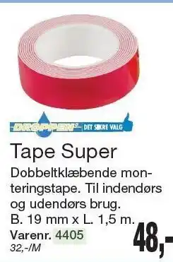 Droppen tape super