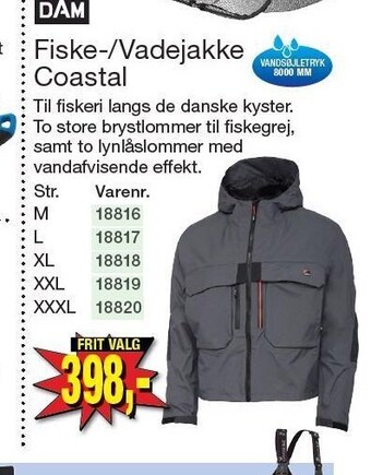 Harald Nyborg Dam fiske-/vadejakke coastal tilbud