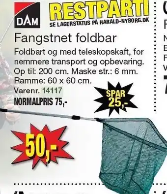 Harald Nyborg Dam fangstnet foldbar tilbud