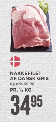 MENY Nakkefilet af dansk gris tilbud