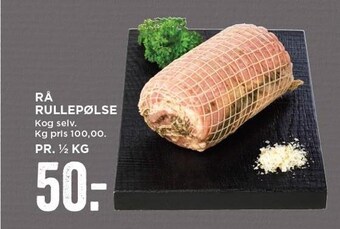 MENY Rå rullepølse tilbud