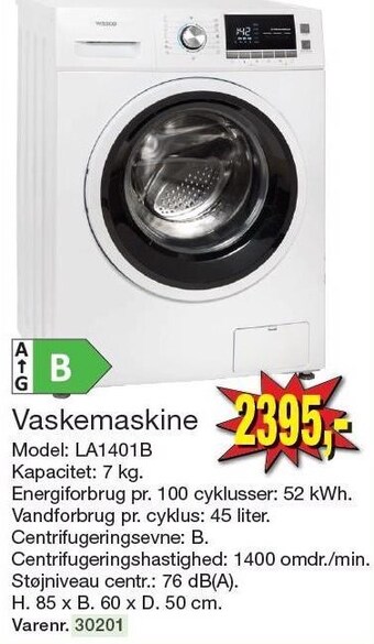Harald Nyborg Vaskemaskine tilbud
