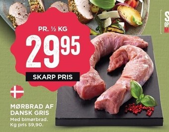 MENY Mørbrad af dansk gris tilbud