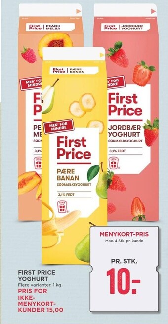 MENY First price yoghurt tilbud