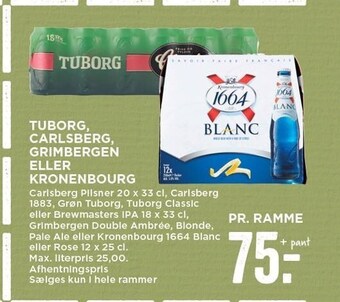 MENY Tuborg, carlsberg, grimbergen eller kronenbourg tilbud