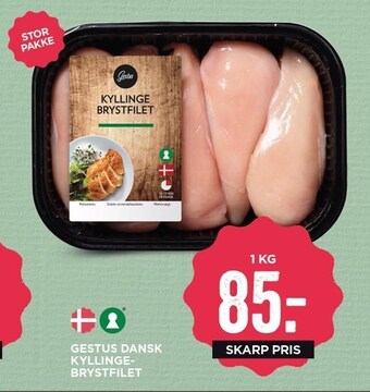 MENY Gestus dansk kyllingebrystfilet tilbud