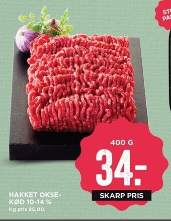 MENY Hakket oksekød 10-14 % tilbud