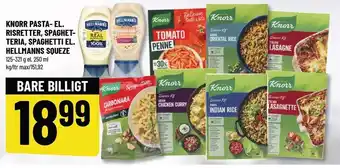 Løvbjerg Knorr pasta- el. risretter, spaghetteria, spaghetti el. hellmanns squeze tilbud
