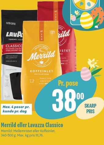 Min Købmand Merrild eller lavazza classico tilbud