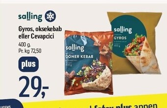 Føtex Salling gyros, oksekebab eller cevapcici tilbud