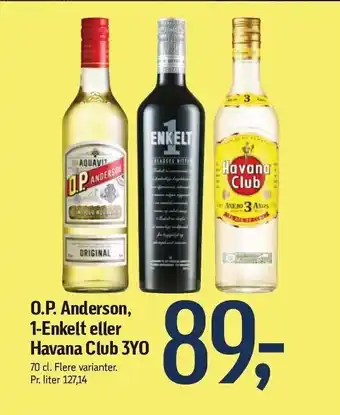 O.p. anderson, 1-enkelt eller havana club 3yo