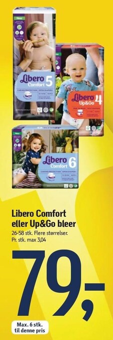 Føtex Libero comfort eller up&go bleer tilbud