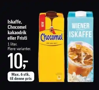 Iskaffe, chokomel kakaodrik eller fristi