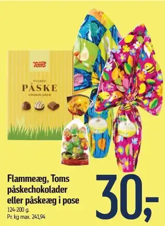 Flammeæg, toms påskechokolader eller påskeæg i pose
