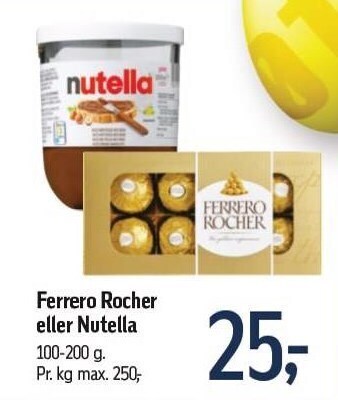 Føtex Ferrero rocher eller nutella tilbud