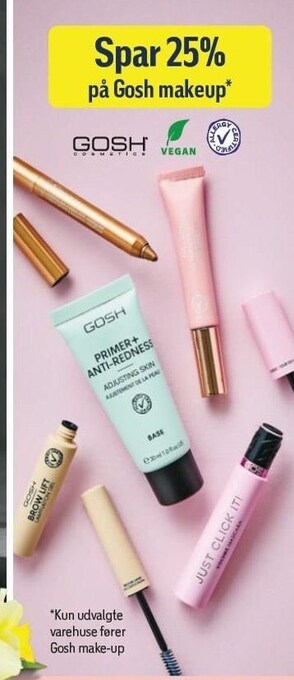Føtex Spar 25 % på gosh makeup tilbud