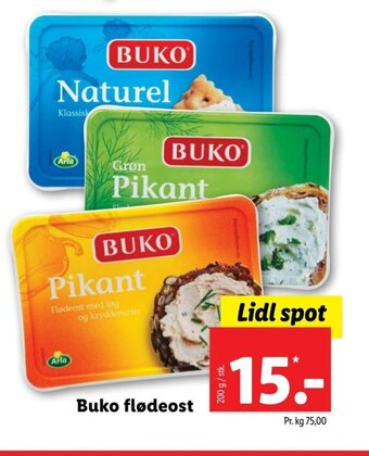 Lidl Buko Flødeost tilbud