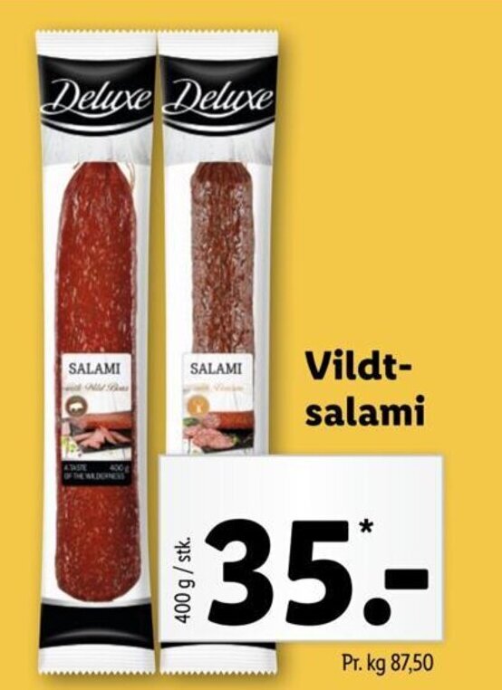 VildtSalami tilbud hos Lidl