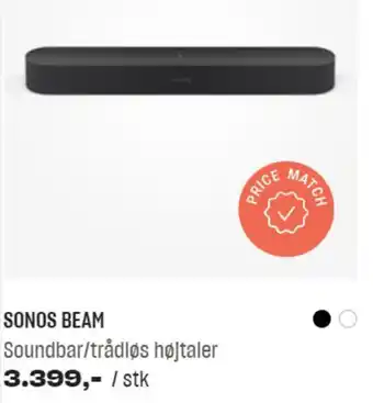 Hi-Fi Klubben Sonos Beam Soundbar/ Trådløs Højtaler tilbud