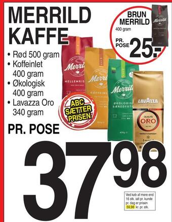 ABC Lavpris Merrild kaffe tilbud
