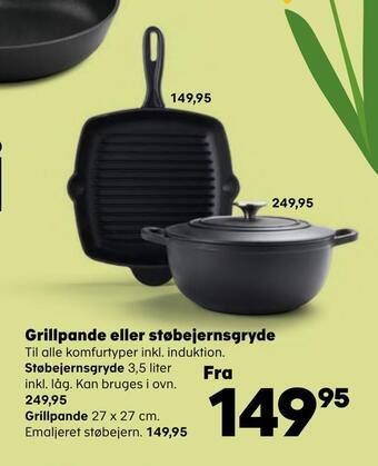 Grillpande eller støbejernsgryde